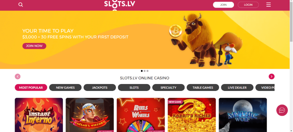 Slots.lv casino site